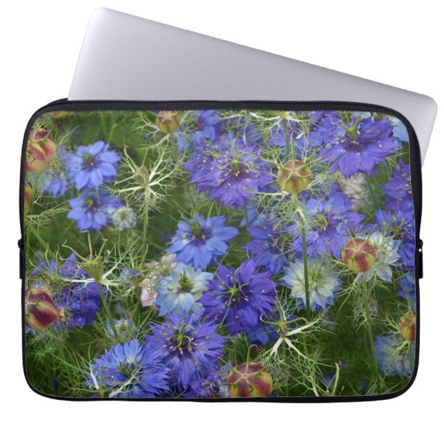 Funda Para Portátil Flores de maíz azules (Frente)