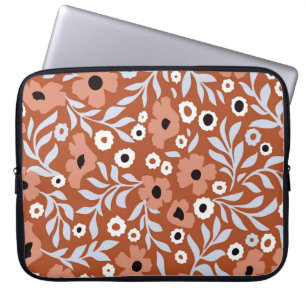 Funda Para Portátil Flores de margarita antiguas: fondo abstracto.