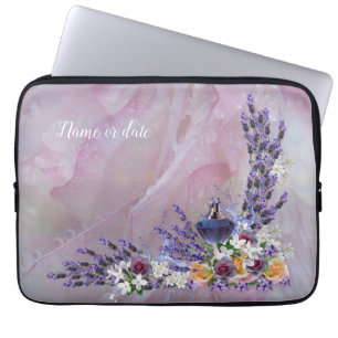 Funda Para Portátil Flores de Nardo y Lavanda