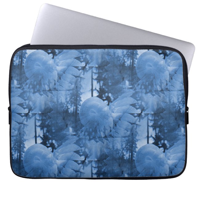 Funda Para Portátil Flores de nieve..... (Frente)