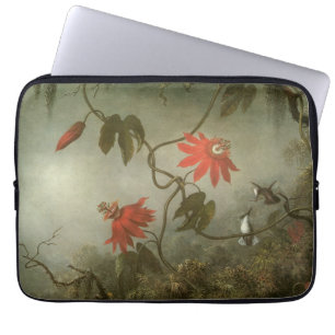 Funda Para Portátil Flores de pasión y colibríes por Martin J Heade