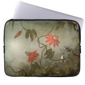 Funda Para Portátil Flores de pasión y colibríes por Martin J Heade