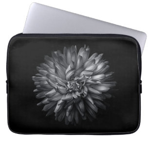 Funda Para Portátil Flores De Patio Trasero En Blanco Y Negro 20