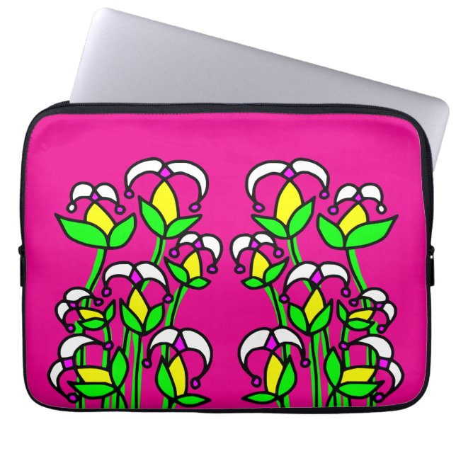 Funda Para Portátil Flores de primavera caprichosas 41 (Frente)