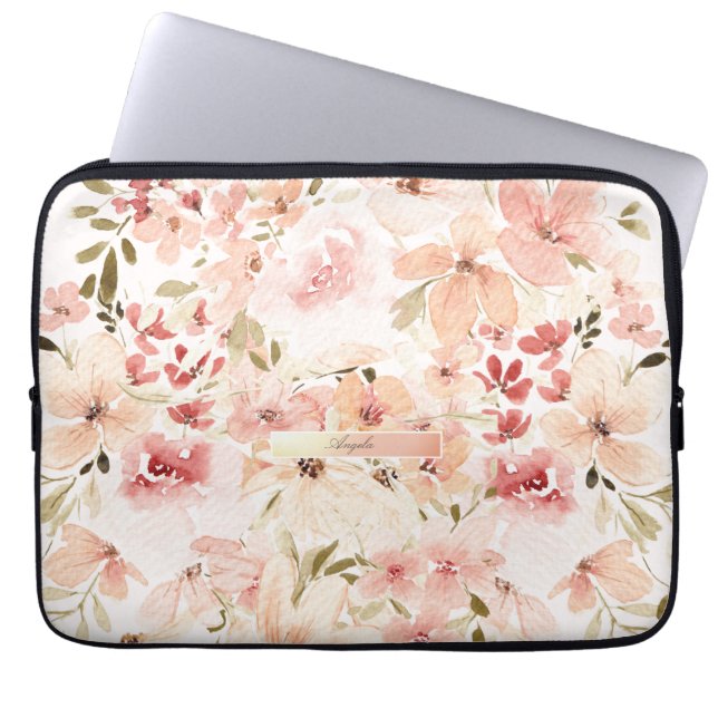Funda Para Portátil Flores de primavera florecientes (Frente)