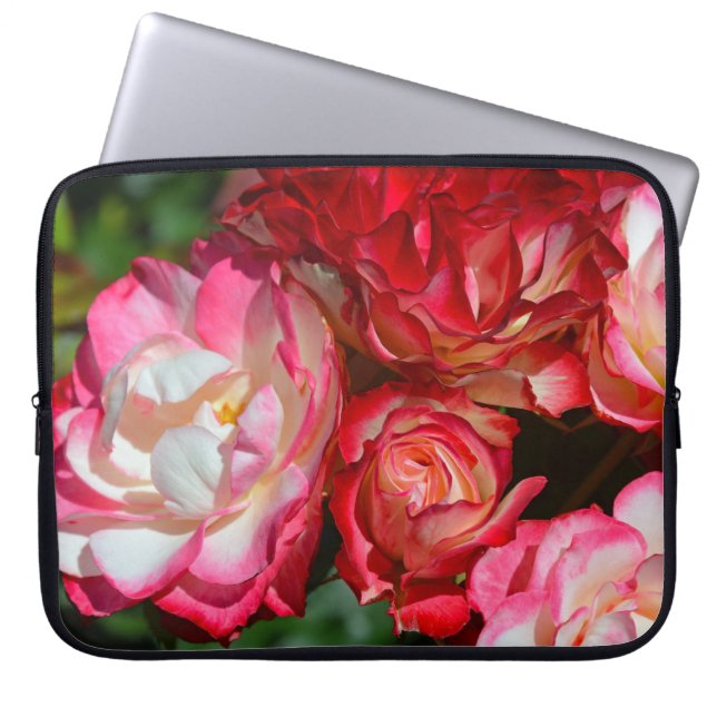 Funda Para Portátil Flores de rosa rosa (Frente)