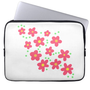Funda Para Portátil Flores de salmón caprichosas