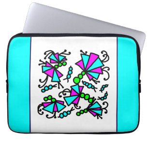 Funda Para Portátil Flores de toros de Doodle