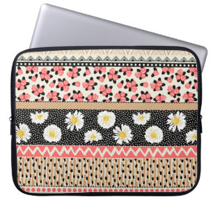 Funda Para Portátil Flores decorativas: Patrón de mosaico de mosaico d