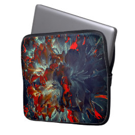 Funda Para Portátil Flores digitales en cenizas y carbón vegetal sobre