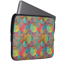 Funda Para Portátil Flores Doradas Etéreas - Armonía Floral Sin Costur