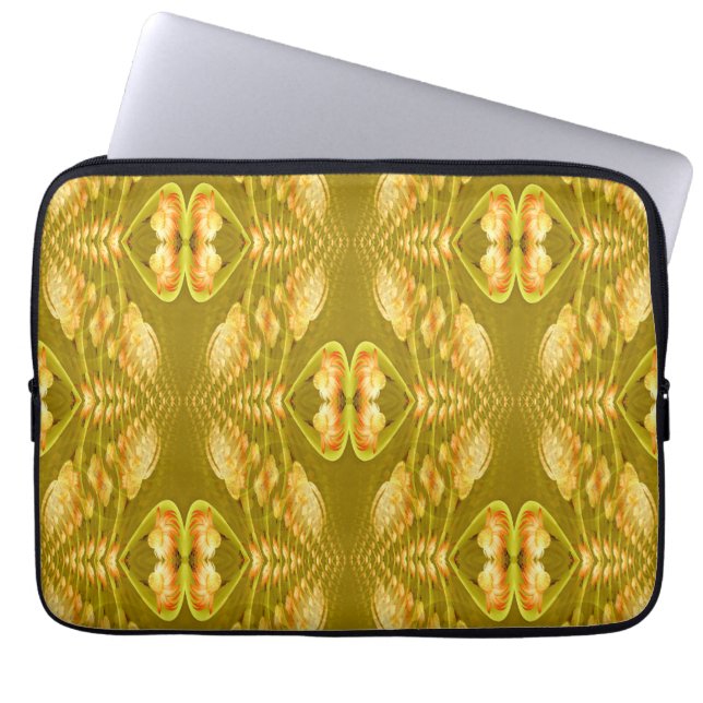 Funda Para Portátil Flores en la pared... (Frente)