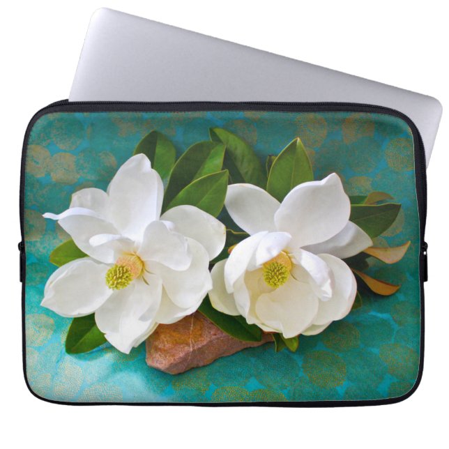 Funda Para Portátil Flores | Flor de Magnolia (Frente)