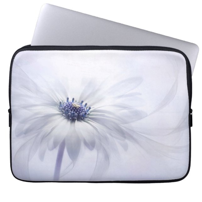 Funda Para Portátil Flores | Flor púrpura pálida (Frente)