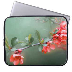Funda Para Portátil Flores florales primavera del matorral de membrill
