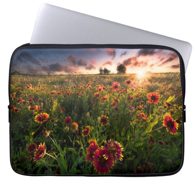 Funda Para Portátil Flores | Indio Blanket Wildflower Texas (Frente)