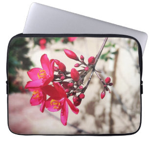Funda Para Portátil Flores magenta