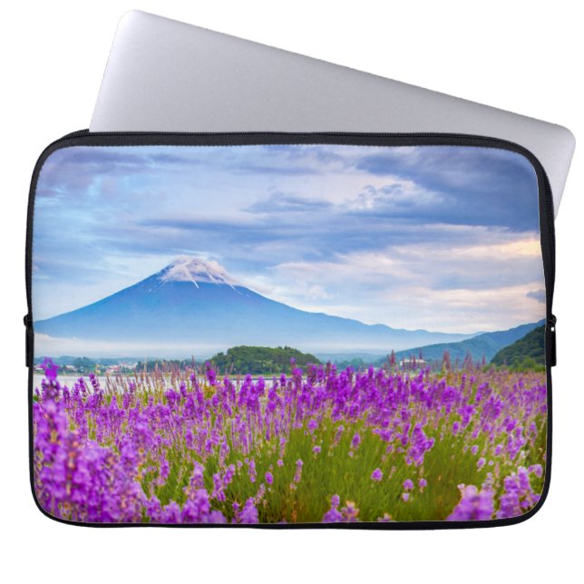 Funda Para Portátil Flores | Monte Fugi Japón (Frente)