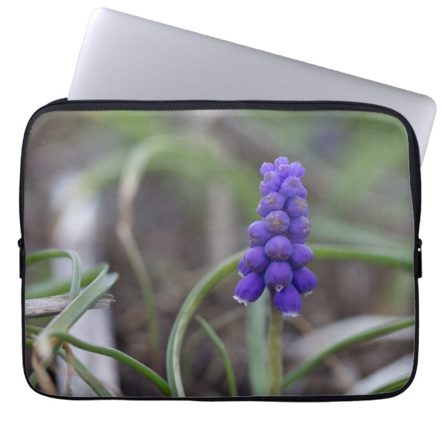 Funda Para Portátil Flores moradas (Frente)