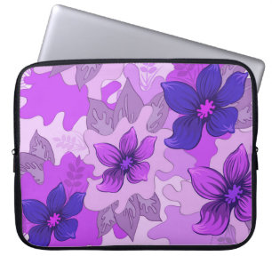 Funda Para Portátil Flores moradas de bonito