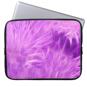 Funda Para Portátil Flores moradas transformadas