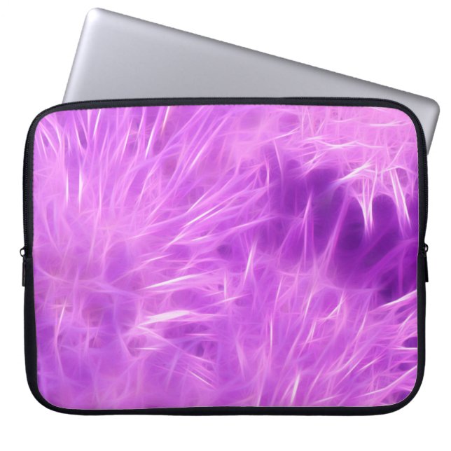 Funda Para Portátil Flores moradas transformadas (Frente)