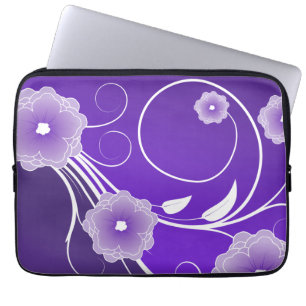 Funda Para Portátil Flores moradas y nalgas