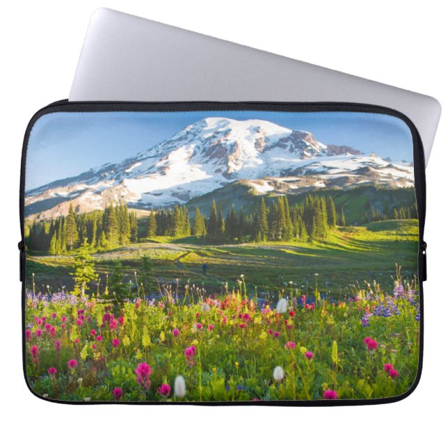 Funda Para Portátil Flores | Mt. Rainier Wildflowers (Frente)