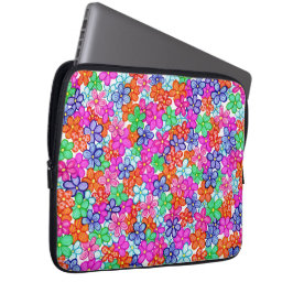 Funda Para Portátil Flores multicolores Patrón de Ilustracion floral L