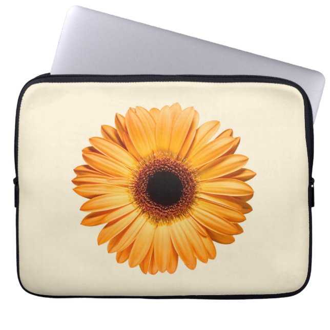 Funda Para Portátil Flores | Naranja Gerbera (Frente)