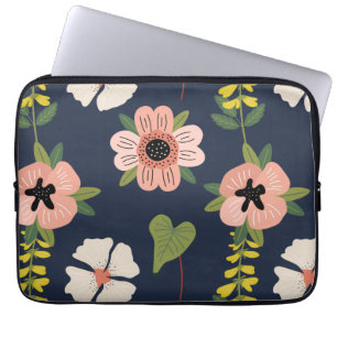 Funda Para Portátil Flores naturales coloridas Cuidada Acuarela