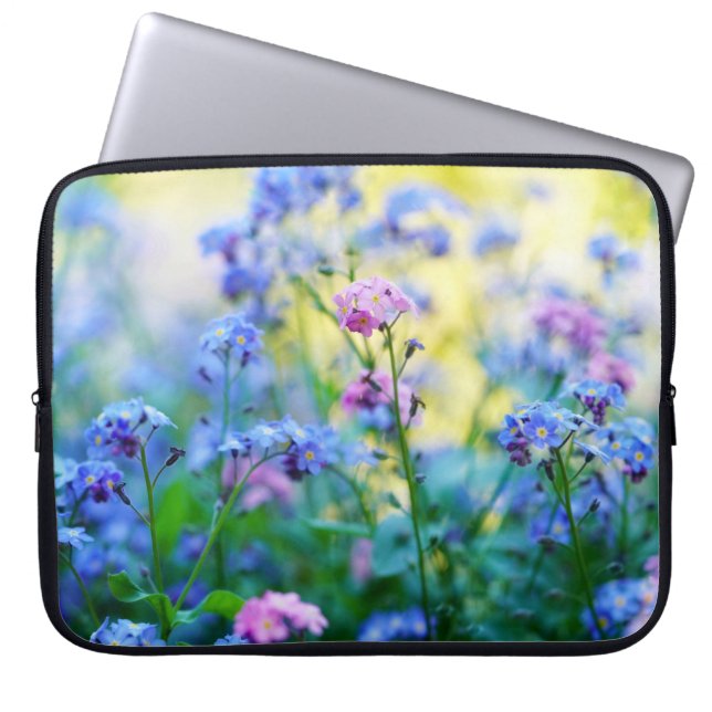 Funda Para Portátil Flores nomeolvides (Frente)