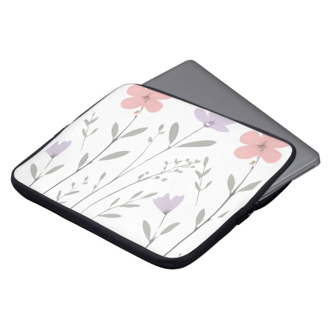 Funda Para Portátil Flores Pastel Bloom para Chicas Adolescentes (Superior anverso)