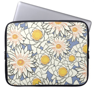 Funda Para Portátil Flores patrón lotus lirio