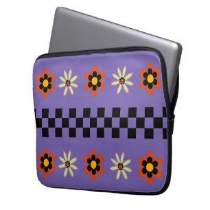 Funda Para Portátil Flores Punk Retro