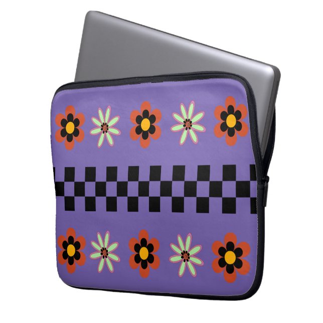 Funda Para Portátil Flores Punk Retro (Anverso izquierdo)
