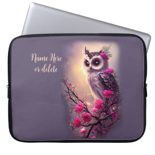 Funda Para Portátil Flores púrpura y rosa