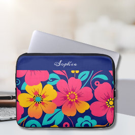 Funda Para Portátil Flores retro brillantes y audaces - Estilo dopamin