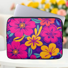 Funda Para Portátil Flores retro-estilo dopaminérgicas-de flores color
