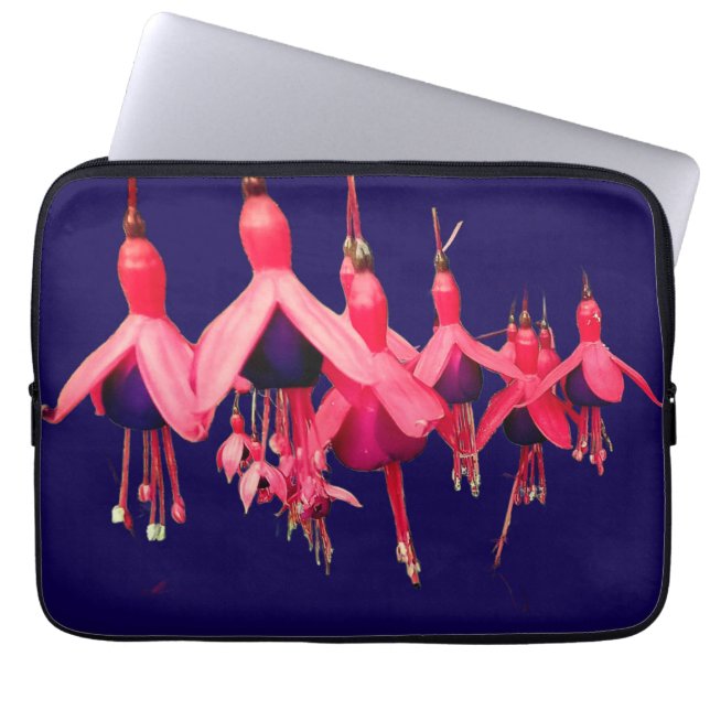 Funda Para Portátil Flores rojas (Frente)