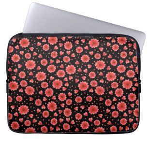 Funda Para Portátil Flores rojas florales patrón-23321