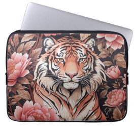 Funda Para Portátil Flores rosadas del tigre mesmerizadoras