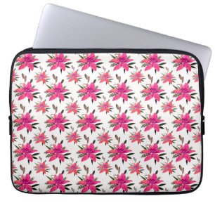 Funda Para Portátil Flores rosadas diseño de patrón floral