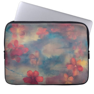 Funda Para Portátil Flores rosadas silenciadas