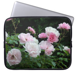 Funda Para Portátil flores rosadas y blancas rosadas. Foto floral