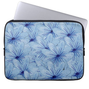 Funda Para Portátil Flores salvajes azul acuarela Bouquet