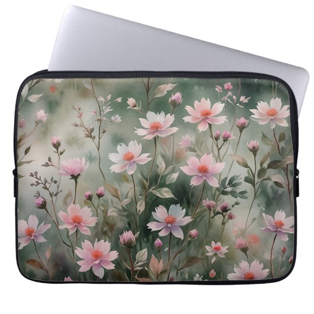 Funda Para Portátil Flores silvestres de bonito (Frente)