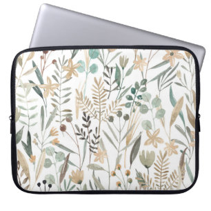 Funda Para Portátil Flores silvestres praderas: Encanto acuático.