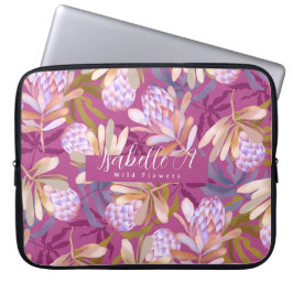 Funda Para Portátil Flores silvestres Protea Magenta