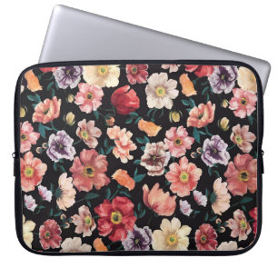 Funda Para Portátil flores sólidas abstractas, disposición completa, p